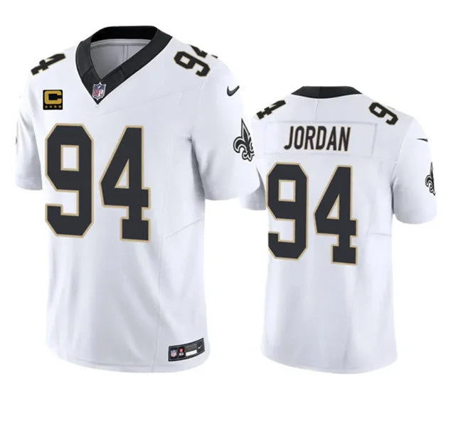 Football Jersey For Group Orders-Men's New Orleans Saints #94 Cameron Jordan White 2023 F.U.S.E. With 4-Star C Patch Vapor Untouchable Limited Football Stitched Jersey