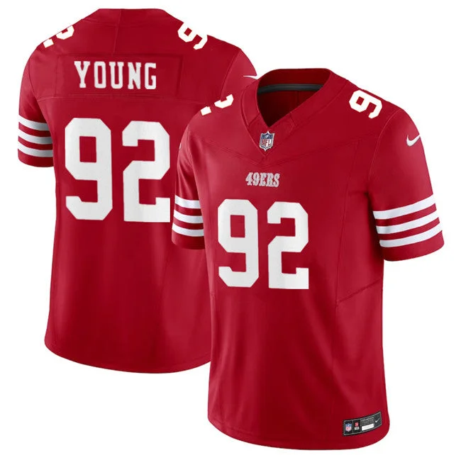 Football Jersey For Personalized School Merchandise-Men's San Francisco 49ers #92 Chase Young Red 2023 F.U.S.E. Football Stitched Jersey