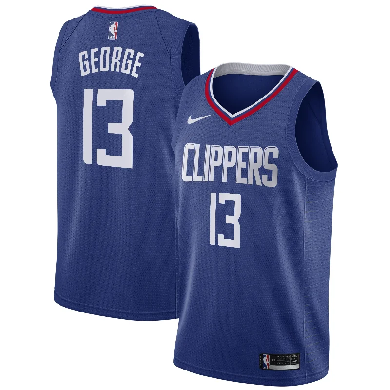 Basketball Jersey For Group Custom Fan Orders-Paul George La Clippers 2019/20 Swingman Basketball Jersey Blue - Icon Edition