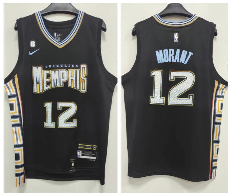 Basketball Jersey For Promotional Custom Orders-Grizzlies 12 Ja Morant Black 2023 City Edition Swingman Basketball Jersey