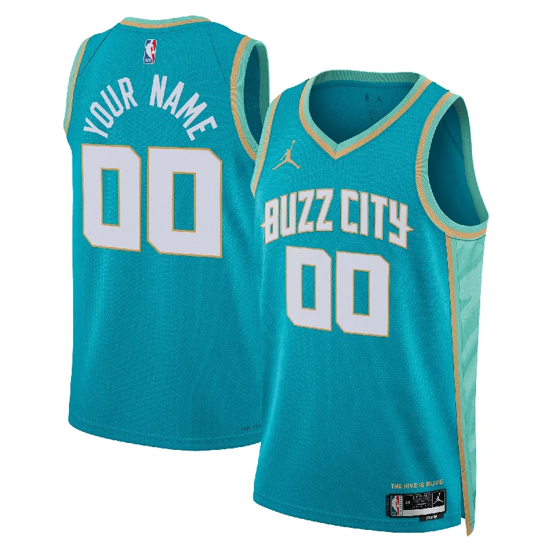 Basketball Jersey For Custom Team Orders-Charlotte Hornets Jordan Brand Unisex 2023/24 Custom Swingman Basketball Jersey - Teal - City Edition