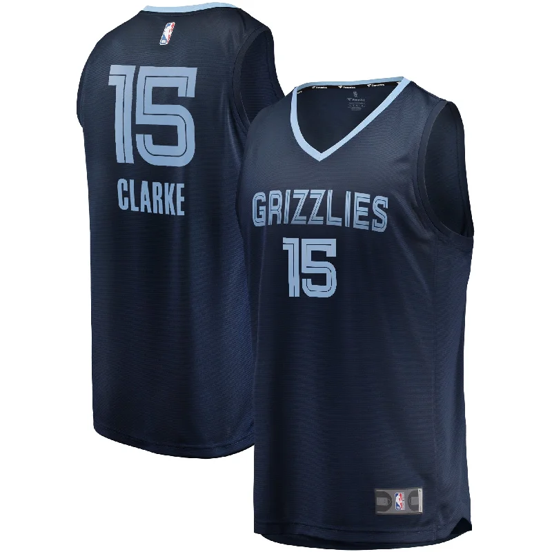 Basketball Jersey For Softball Player Gear-Brandon Clarke Memphis Grizzlies Branded Fast Break Basketball Jersey Navy - Icon Edition