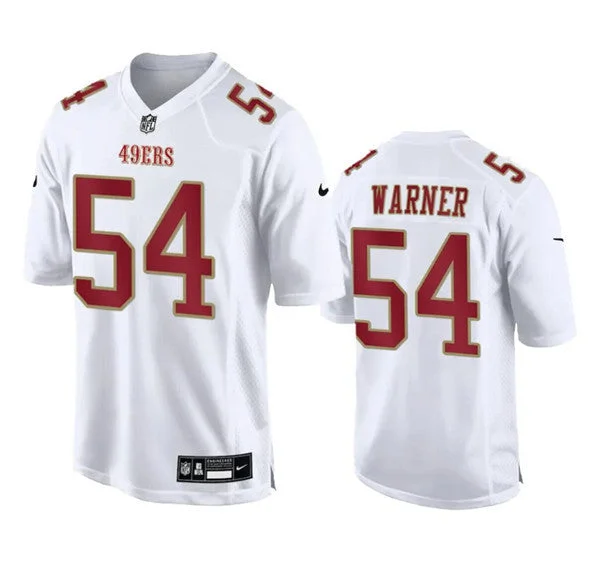 Football Jersey For Fundraisers-Men's San Francisco 49ers #54 Fred Warner White Fashion Limited Football Stitched Game Jersey