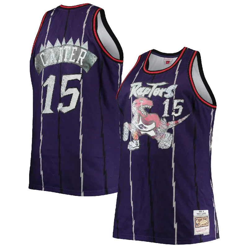 Basketball Jersey For Custom Event Team Orders-Vince Carter Toronto Raptors Big & Tall 1998/99 75th Anniversary Diamond Swingman Basketball Jersey - Purple