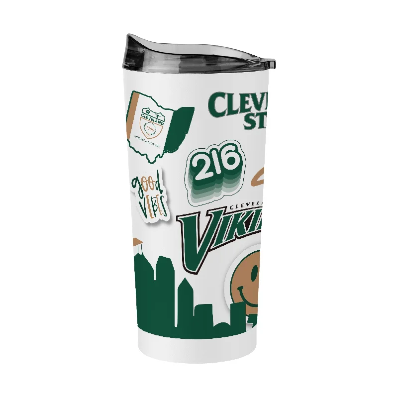 Team Mug For Special Edition Fan Items-Cleveland State 20oz Native Powder Coat Tumbler