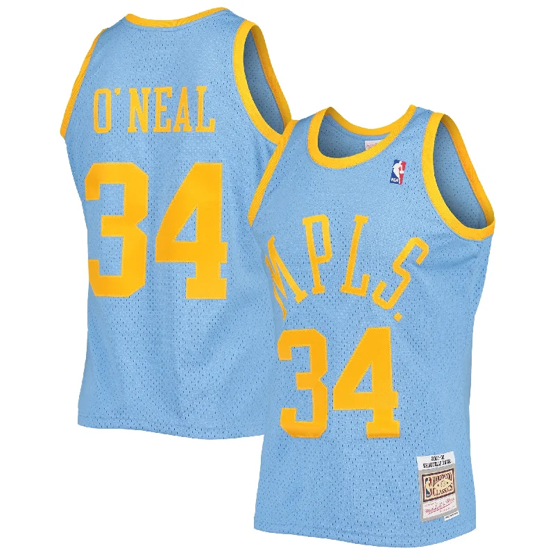 Basketball Jersey For Sale-Shaquille O'neal Los Angeles Lakers 2001/02 Hardwood Classics Swingman Basketball Jersey - Powder Blue