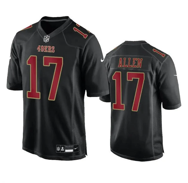 Football Jersey For Custom Event Orders-Men's San Francisco 49ers #17 Brandon Allen Black Fashion Limited Football Stitched Game Jersey