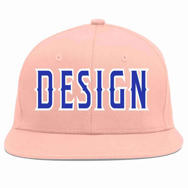 Baseball Cap For Custom Sports Apparel-Custom Pink Royal-White Flat Eaves Sport Baseball Cap Design for Men/Women/Youth