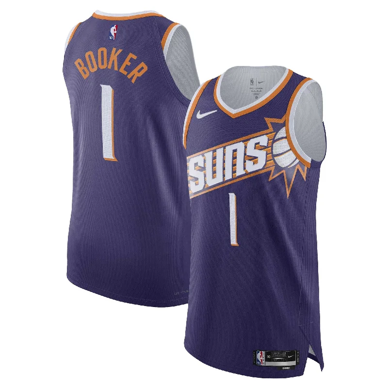 Basketball Jersey For Personalized Game Day Gear-Devin Booker Phoenix Suns Basketball Jersey - Icon Edition - Purple