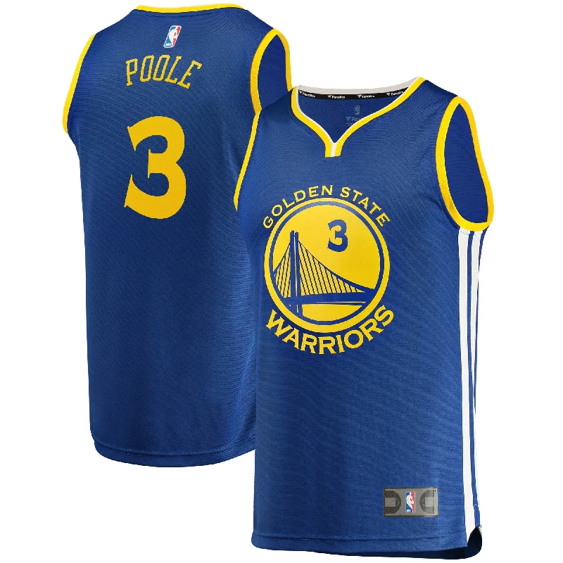 Basketball Jersey For Personalized Custom Team Orders-Jordan Poole Golden State Warriors Branded Fast Break Basketball Jersey Royal - Icon Edition