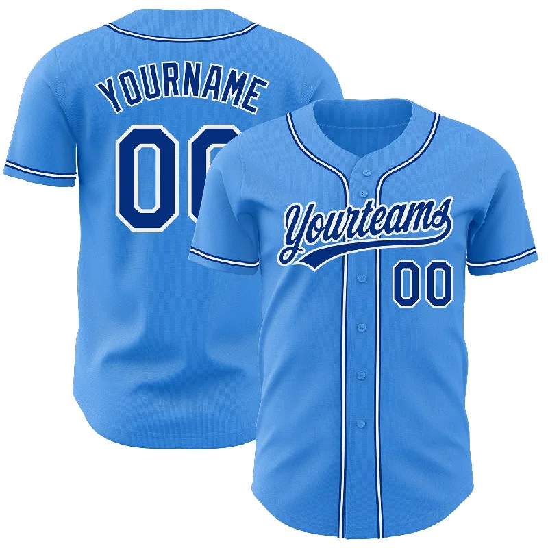 Baseball Jersey For Custom Merchandise Orders-Custom Electric Blue Royal-White Authentic Baseball Jersey