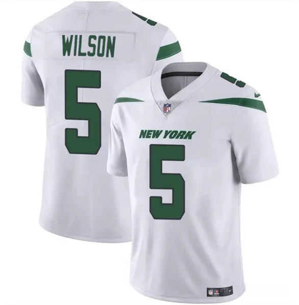 Football Jersey For Professional Game Merchandise-Men's New York Jets #5 Garrett Wilson White Vapor Untouchable Limited Football Stitched Jersey