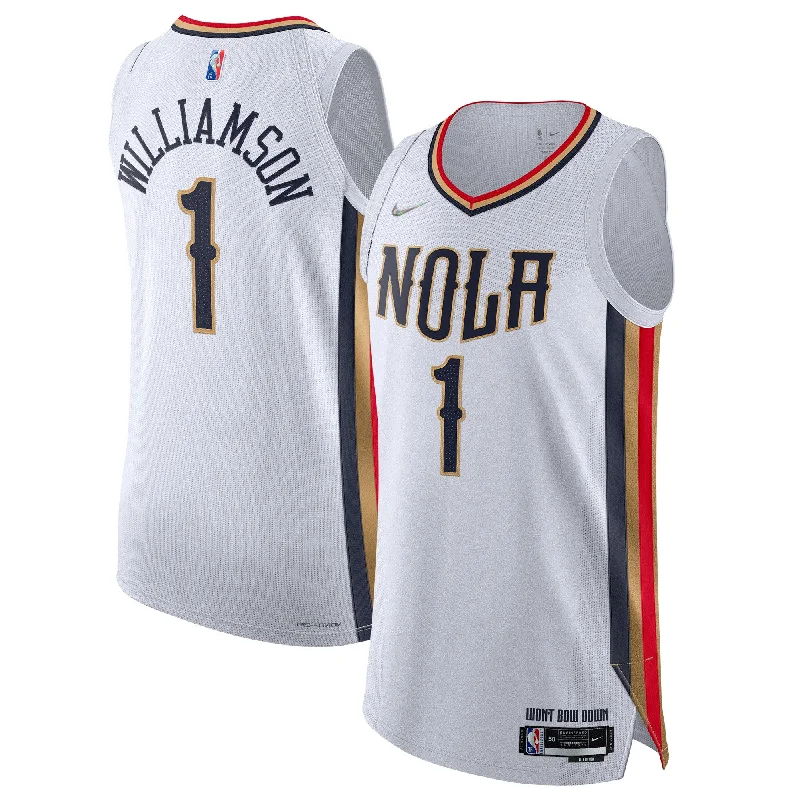 Basketball Jersey For Fan Gifts-Zion Williamson New Orleans Pelicans 2021/22 Swingman Basketball Jersey - City Edition - White