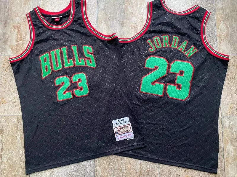 Basketball Jersey For Youth Fan Recognition-Bulls 23 Michael Jordan Black 1997-98 Hardwood Classics Basketball Jersey