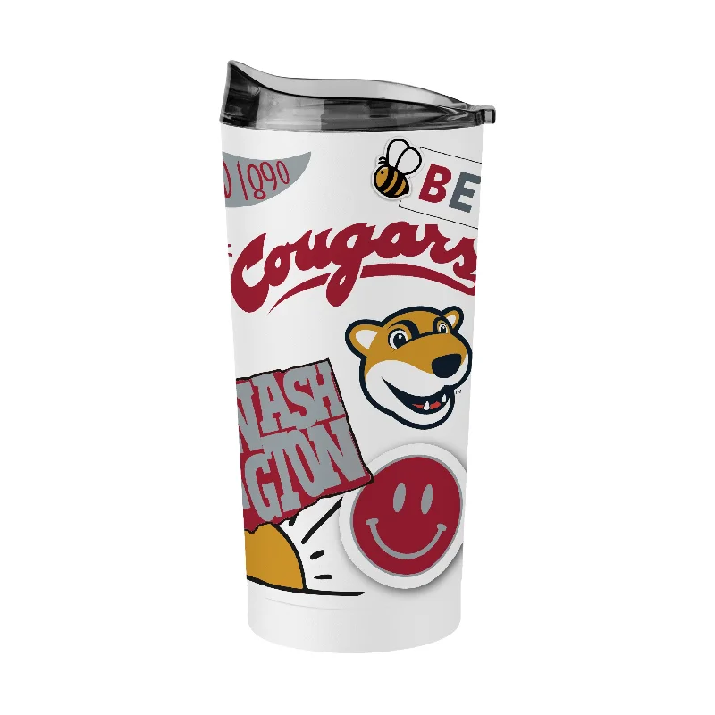 Team Mug With Custom Player Patches-Washington State 20oz Native Powder Coat Tumbler