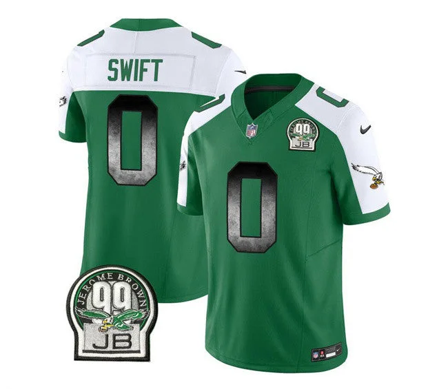 Football Jersey For Personalized Limited Edition-Men's Philadelphia Eagles #0 D'Andre Swift Green/White 2023 F.U.S.E. Throwback Vapor Untouchable Limited Football Stitched Jersey