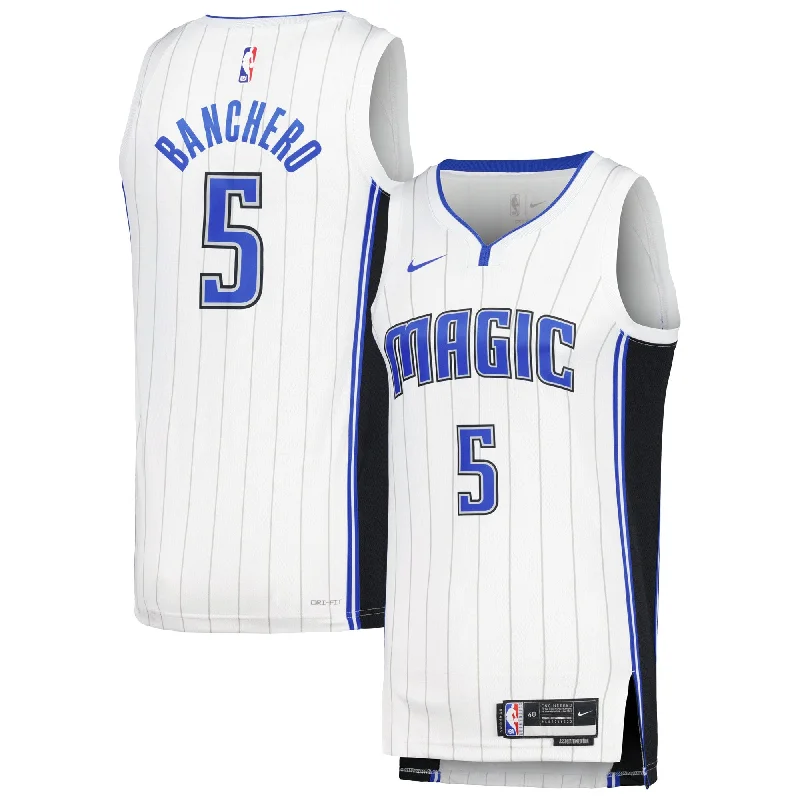 Basketball Jersey For Professional Fan Apparel-Paolo Banchero Orlando Magic Unisex Swingman Basketball Jersey - Association Edition - White