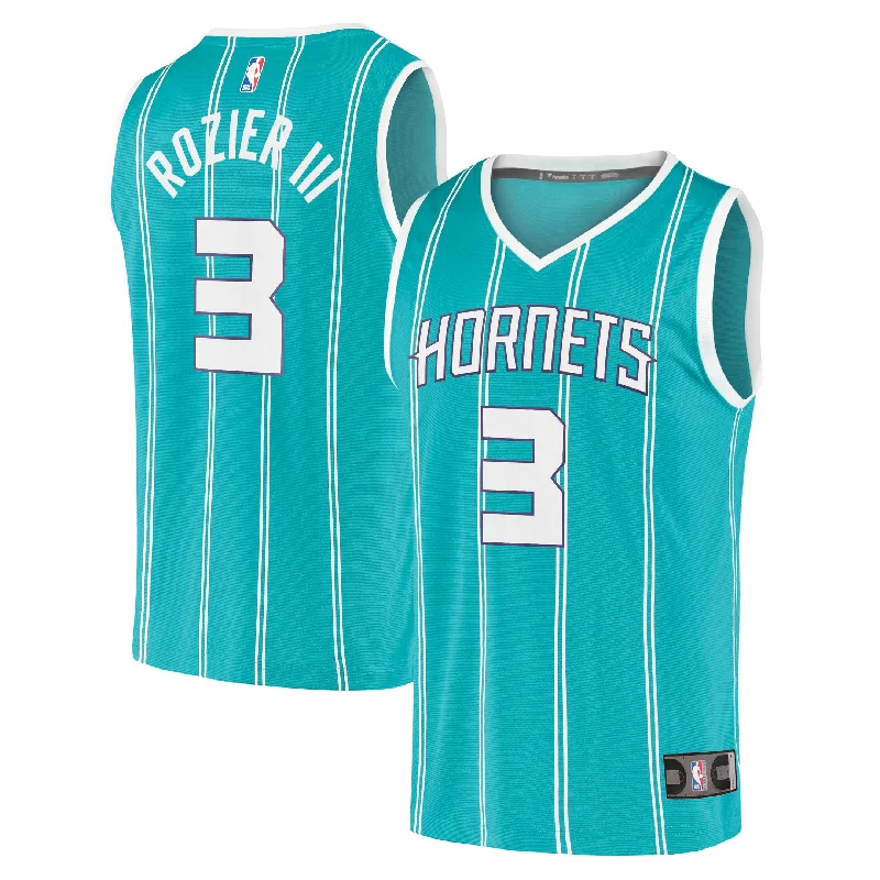 Basketball Jersey For School Teams-Terry Rozier Iii Charlotte Hornets Branded Fast Break Player Basketball Jersey - Icon Edition - Teal