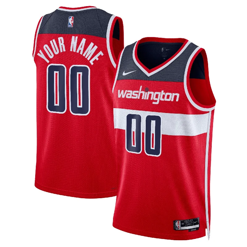 Basketball Jersey For Sale-Washington Wizards Unisex Swingman Custom Basketball Jersey Red - Icon Edition