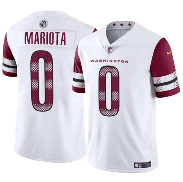 Football Jersey For Custom Fan Events-Men's Washington Commanders #0 Marcus Mariota White Vapor Limited Football Stitched Jersey