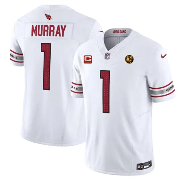 Football Jersey For Tournament Custom Orders-Men's Arizona Cardinals #1 Kyler Murray White 2023 F.U.S.E. With 4-Star C Patch And John Madden Patch Vapor Limited Football Stitched Jersey