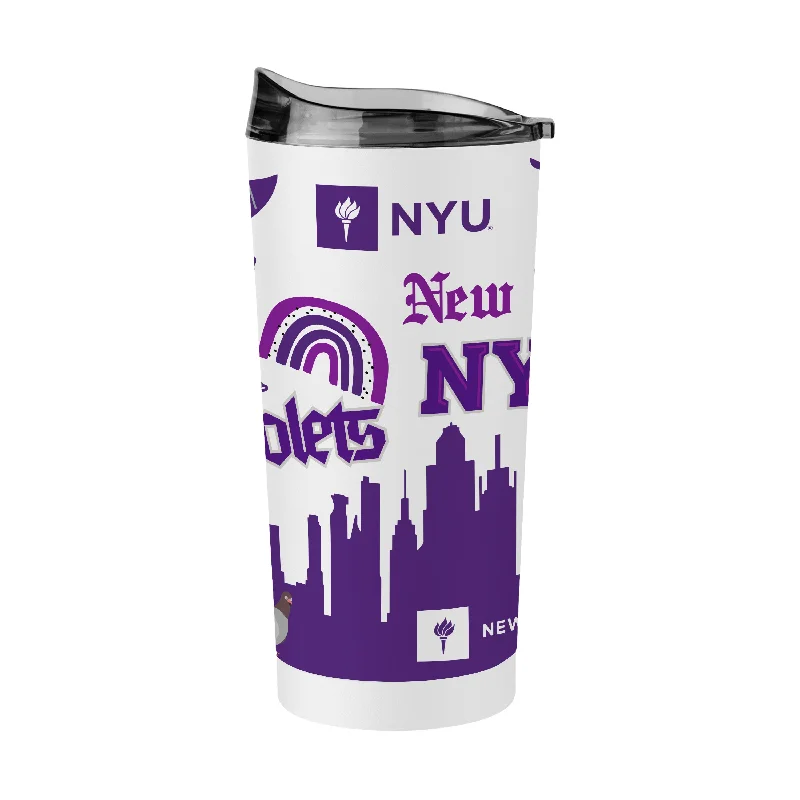 Team Mug For Large Group Orders-NYU 20oz Native Powder Coat Tumbler