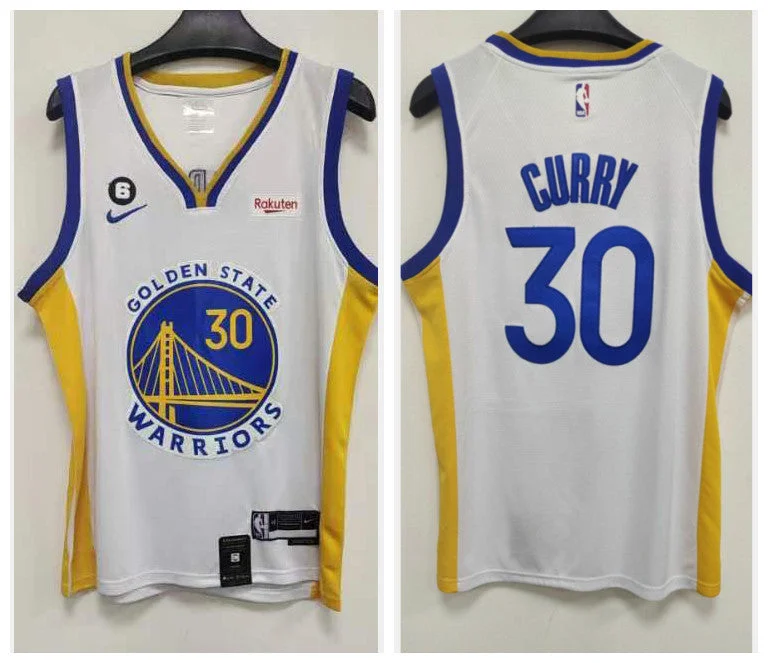 Basketball Jersey For Official Team Customization-Warriors 30 Stephen Curry White 2022-23 Swingman Basketball Jersey