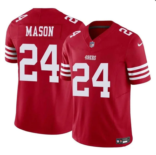 Football Jersey For Professional Teams-Men's San Francisco 49ers #24 Jordan Mason Red 2023 F.U.S.E. Football Stitched Jersey