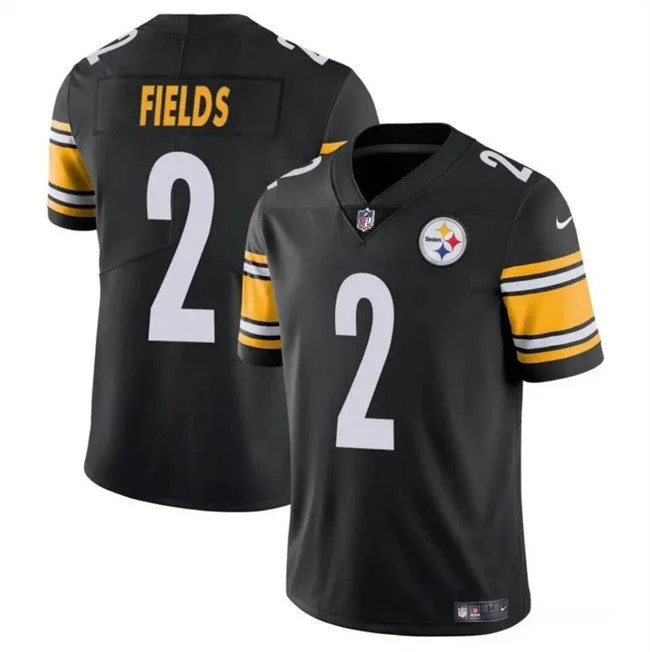 Football Jersey For Custom Player Gear-Men's Pittsburgh Steelers #2 Justin Fields Black Vapor Untouchable Limited Football Stitched Jersey