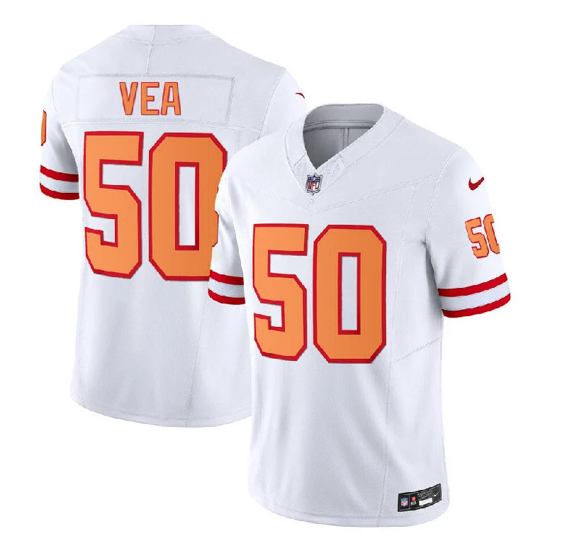 Football Jersey For Alumni Merchandise-Men's Tampa Bay Buccaneers #50 Vita Vea 2023 F.U.S.E. White Throwback Limited Football Stitched Jersey