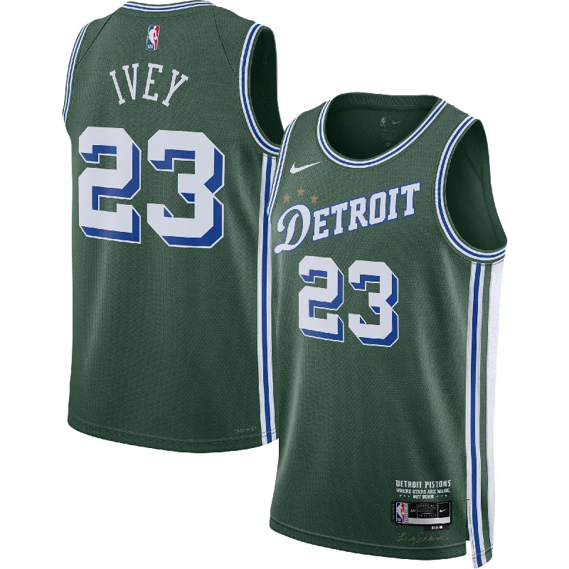 Basketball Jersey With Custom Stitching-Jaden Ivey Detroit Pistons 2022/23 Swingman Basketball Jersey - City Edition - Green