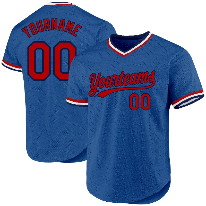 Baseball Jersey For Special Edition Team Orders-Custom Blue Red-Navy Authentic Throwback Baseball Jersey