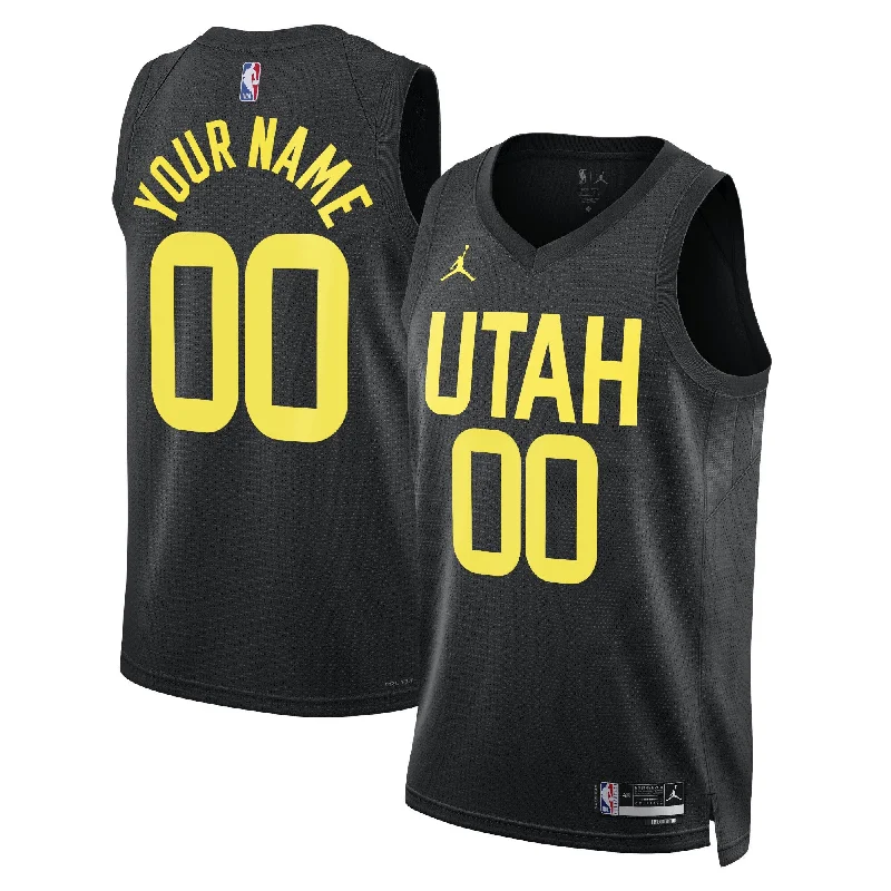 Basketball Jersey For Special Edition Fan Gear-Utah Jazz Jordan Brand Unisex 2022/23 Swingman Custom Basketball Jersey - Statement Edition - Black