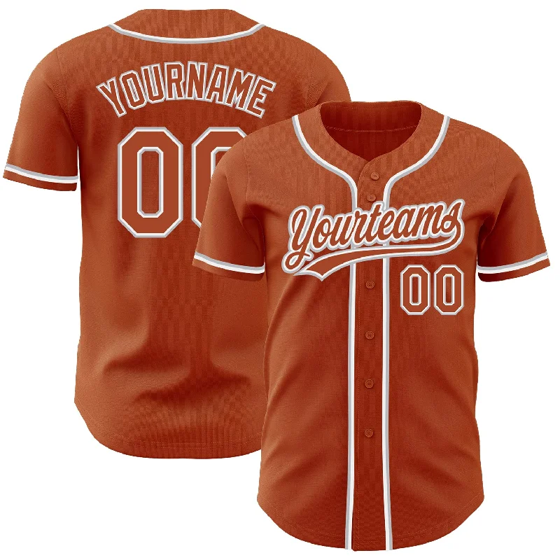 Baseball Jersey For Promotional Sales-Custom Texas Orange White-Gray Authentic Baseball Jersey