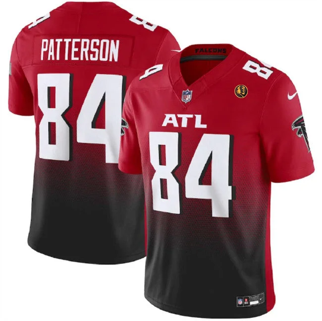 Football Jersey For Team Logo Customization-Men's Atlanta Falcons #84 Cordarrelle Patterson Red/Black 2023 F.U.S.E. With John Madden Patch Vapor Limited Football Stitched Jersey