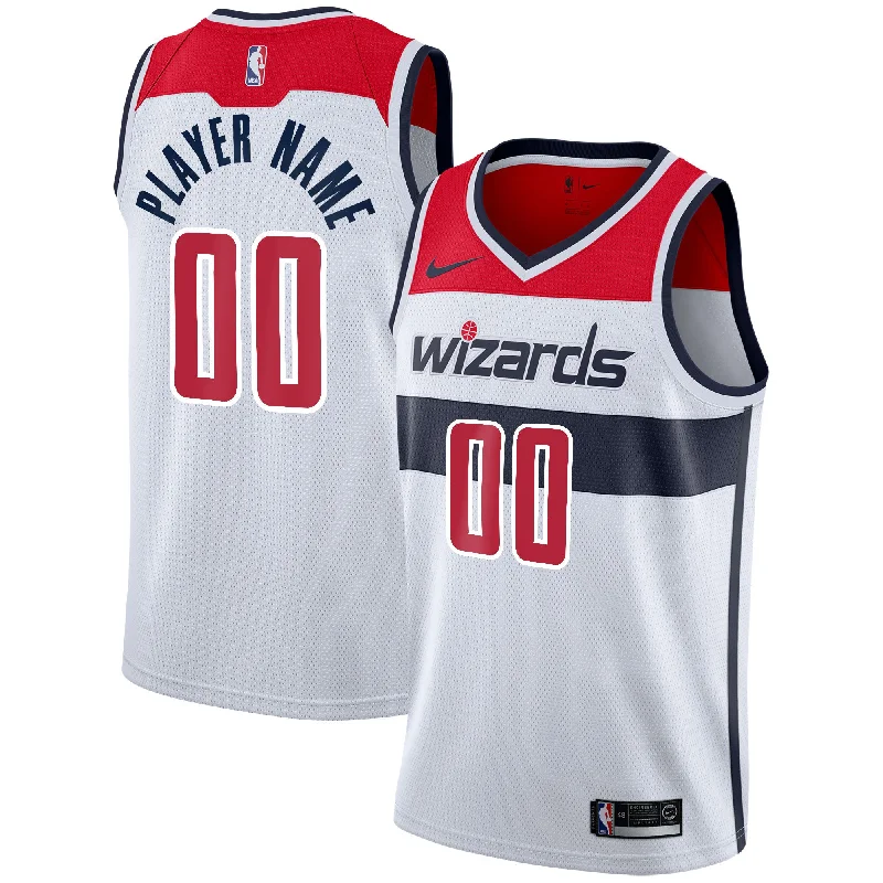 Custom Basketball Jersey-Washington Wizards 2020/21 Swingman Custom Basketball Jersey - Association Edition - White