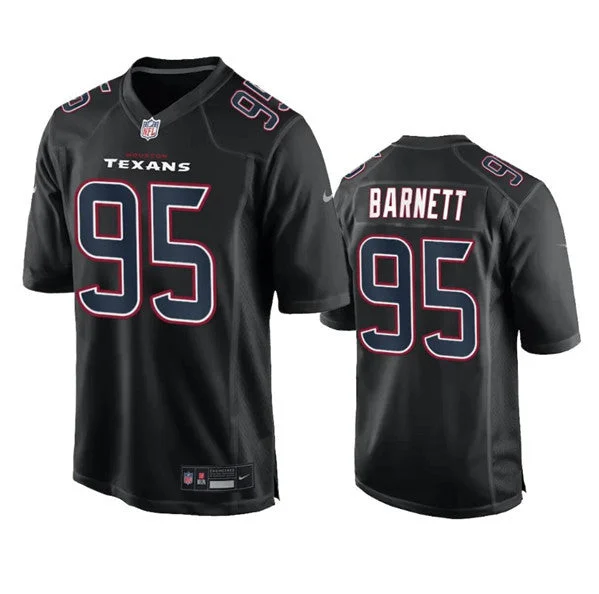 Football Jersey For Professional Fan Gear Customization-Men's Houston Texans #95 Derek Barnett Black Fashion Vapor Untouchable Limited Football Stitched Jersey