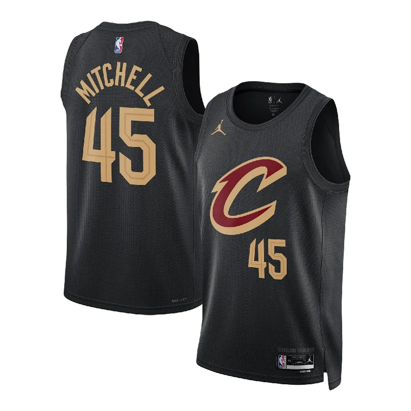 Basketball Jersey For School Fundraisers-Donovan Mitchell Cleveland Cavaliers Jordan Brand Unisex Swingman Basketball Jersey - Statement Edition - Black