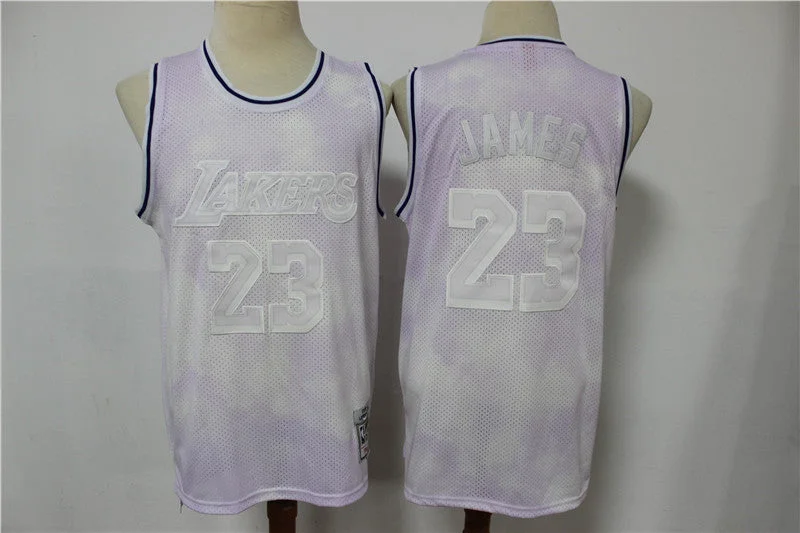 Basketball Jersey For Team Fundraising Campaigns-Lakers 23 Lebron James Pink Hardwood Classics Basketball Jersey