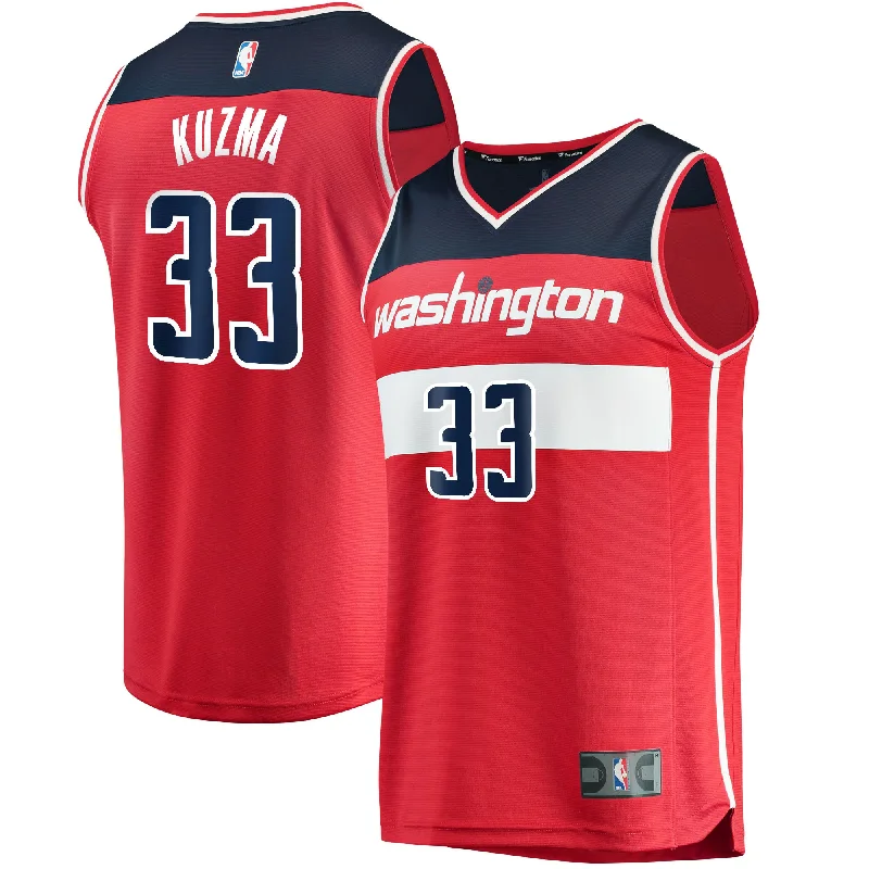 Basketball Jersey For Kids-Kyle Kuzma Washington Wizards Branded Fast Break Basketball Jersey - Icon Edition - Red