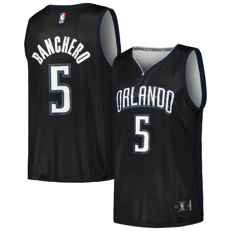 Basketball Jersey For Exclusive Fan Apparel-Paolo Banchero Orlando Magic Branded Fastbreak Basketball Jersey - City Edition - Black