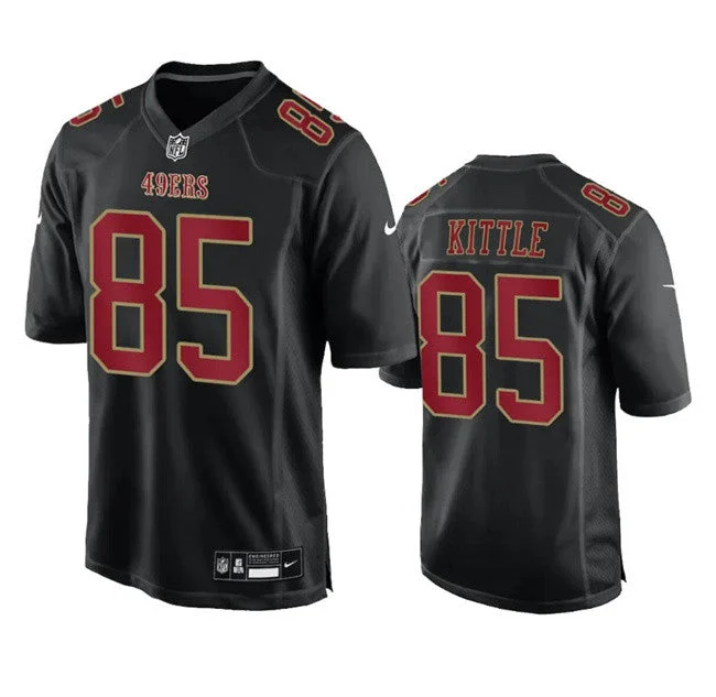 Football Jersey For Custom Alumni Gear-Men's San Francisco 49ers #85 George Kittle Black Fashion Limited Football Stitched Game Jersey