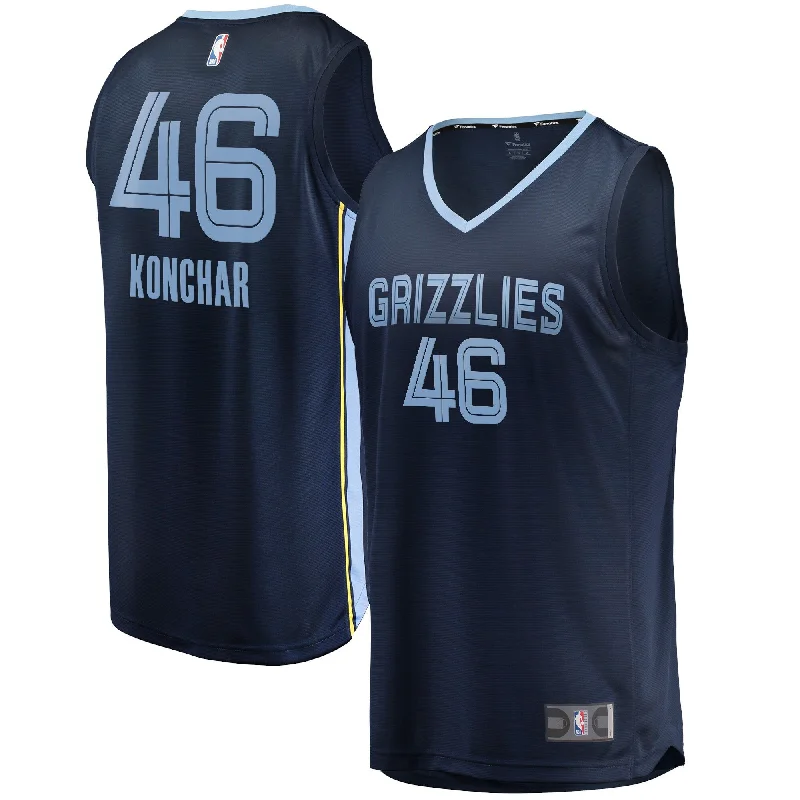 Basketball Jersey For Custom Promotional Orders-John Konchar Memphis Grizzlies Branded Fast Break Basketball Jersey - Icon Edition - Navy