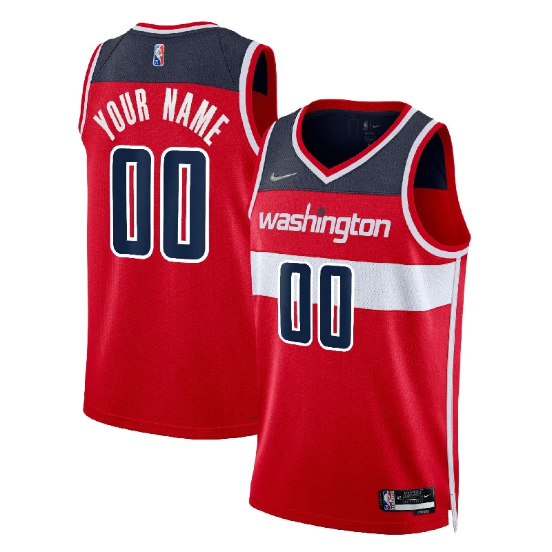 Basketball Jersey For Fan Apparel Customization-Washington Wizards 2021/22 Diamond Swingman Custom Basketball Jersey - Icon Edition - Red