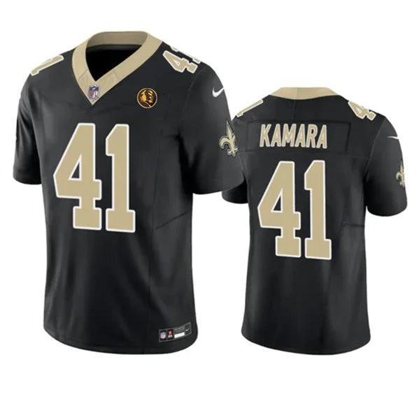 Football Jersey For College Customization-Men's New Orleans Saints #41 Alvin Kamara Black 2023 F.U.S.E. With John Madden Patch Vapor Limited Football Stitched Jersey