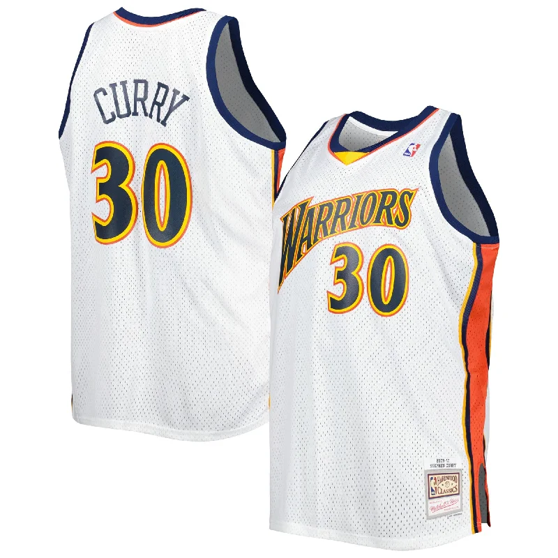 Basketball Jersey For College Sports Merchandise-Stephen Curry Golden State Warriors Big & Tall Hardwood Classics 2008/09 Swingman Basketball Jersey - White