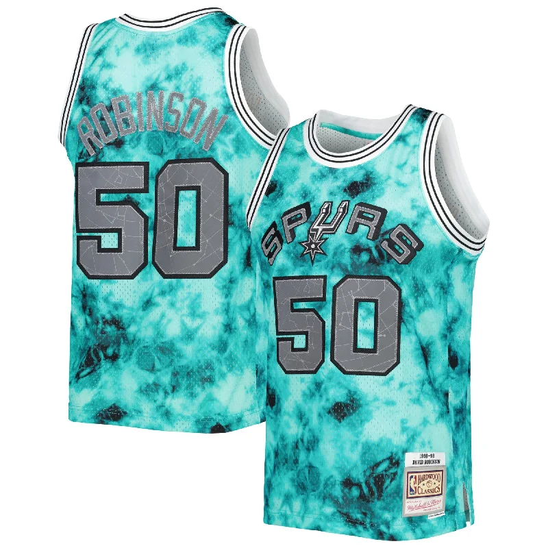 Basketball Jersey For Softball And Baseball Teams-David Robinson San Antonio Spurs 1998/99 Galaxy Swingman Basketball Jersey - Teal