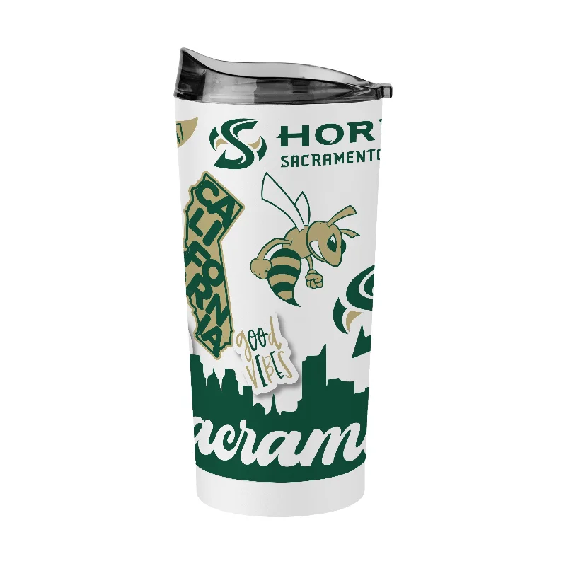 Team Mug For Fundraising Campaigns-Sacramento State 20oz Native Powder Coat Tumbler