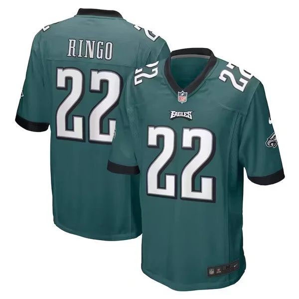 Football Jersey For Limited-Time Fan Gear-Men's Philadelphia Eagles #22 Kelee Ringo Green Football Stitched Game Jersey