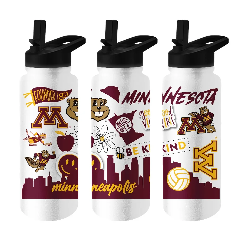 Team Mug For Youth League Customization-Minnesota 34oz Native Quencher Bottle